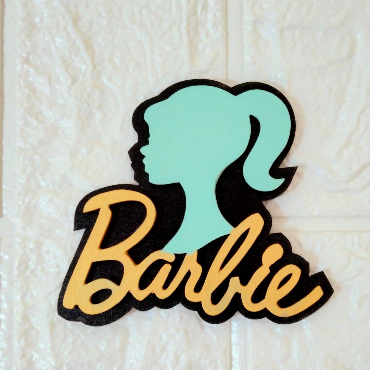 Black Base Barbie Fridge Magnet - Kreate- Coasters
