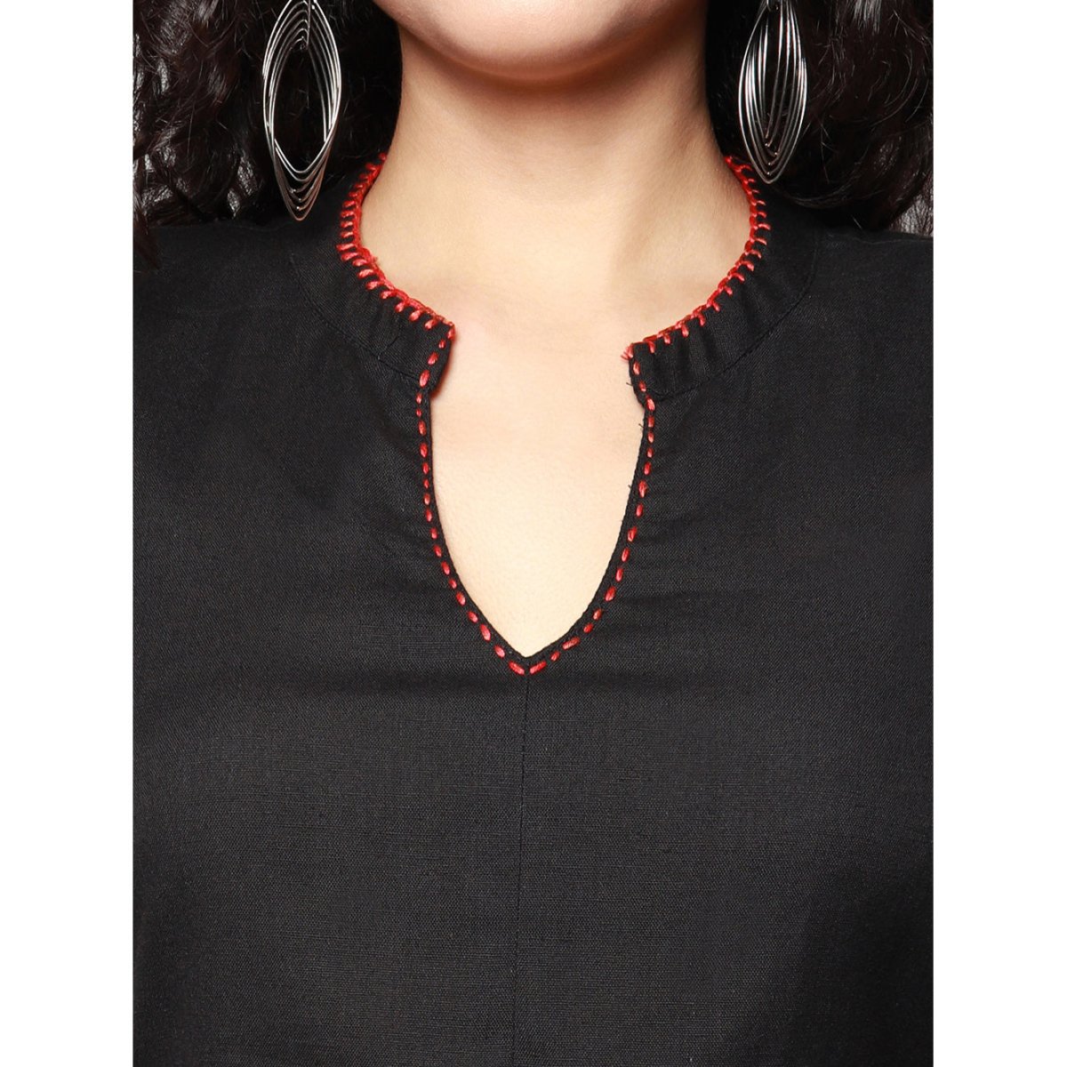 Black Cotton Linen Sleeveless Dress - Kreate- Dresses & jumpsuits