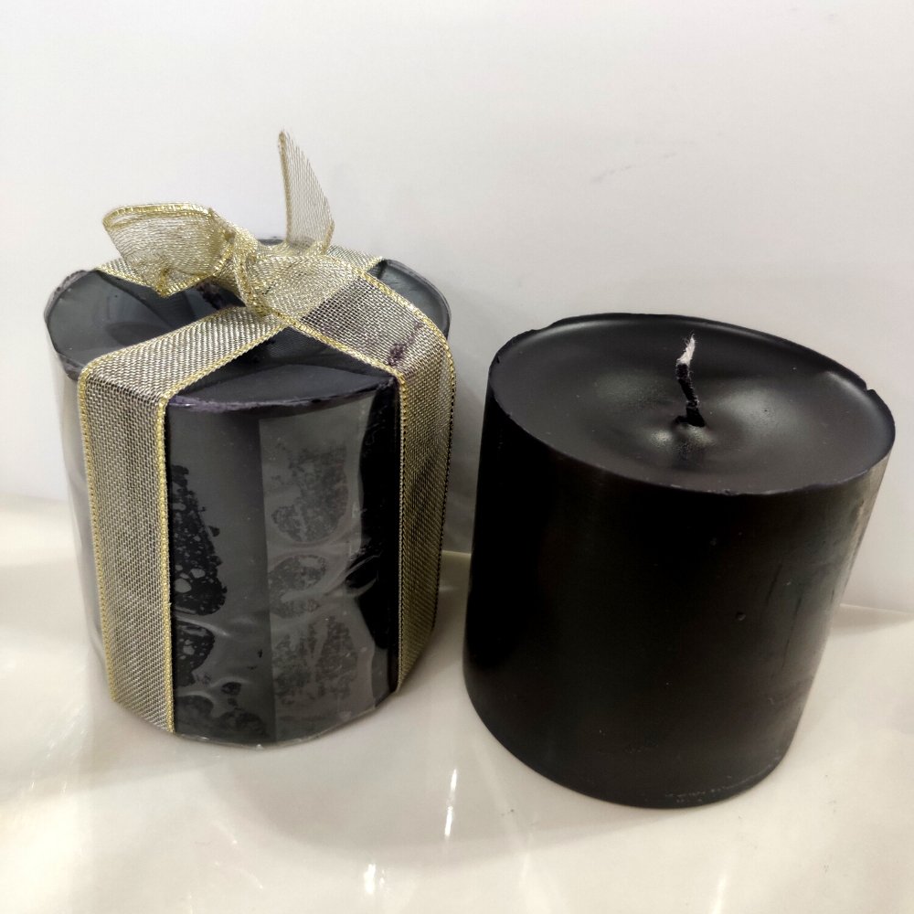 Black Pillar Candles - Kreate- Candles & Holders