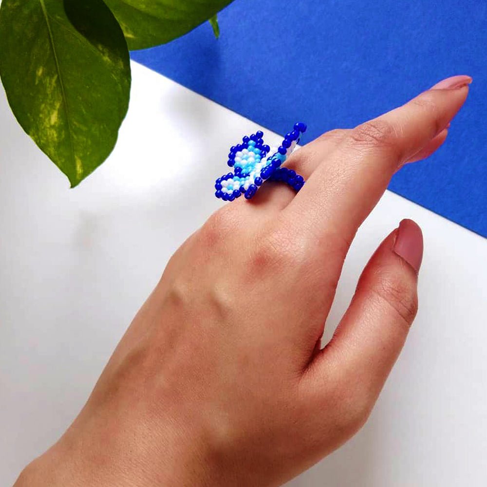 Blue Butterfly Ring - Kreate- Rings