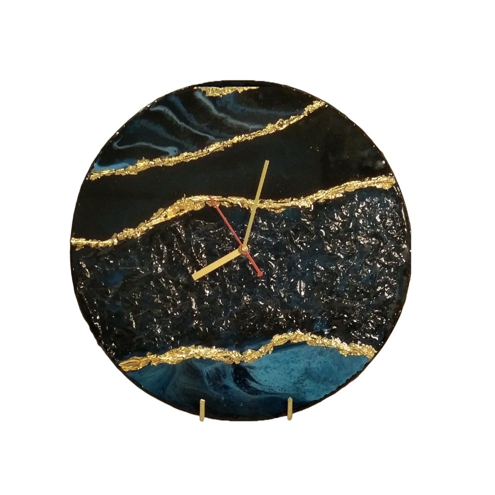 Blue Crush Analog Resin Wall Clock - Kreate- Wall Decor