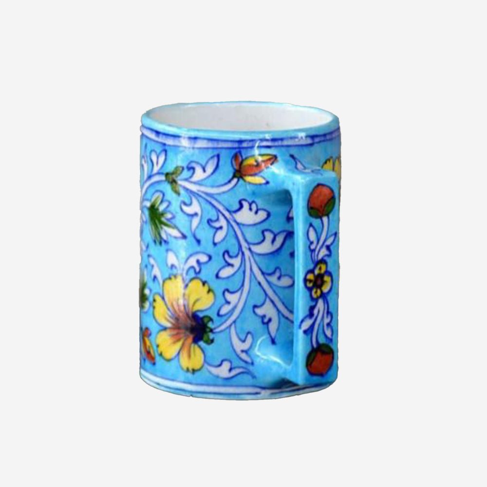 Blue Pottery Coffee Mug - Kreate- Cups & Mugs
