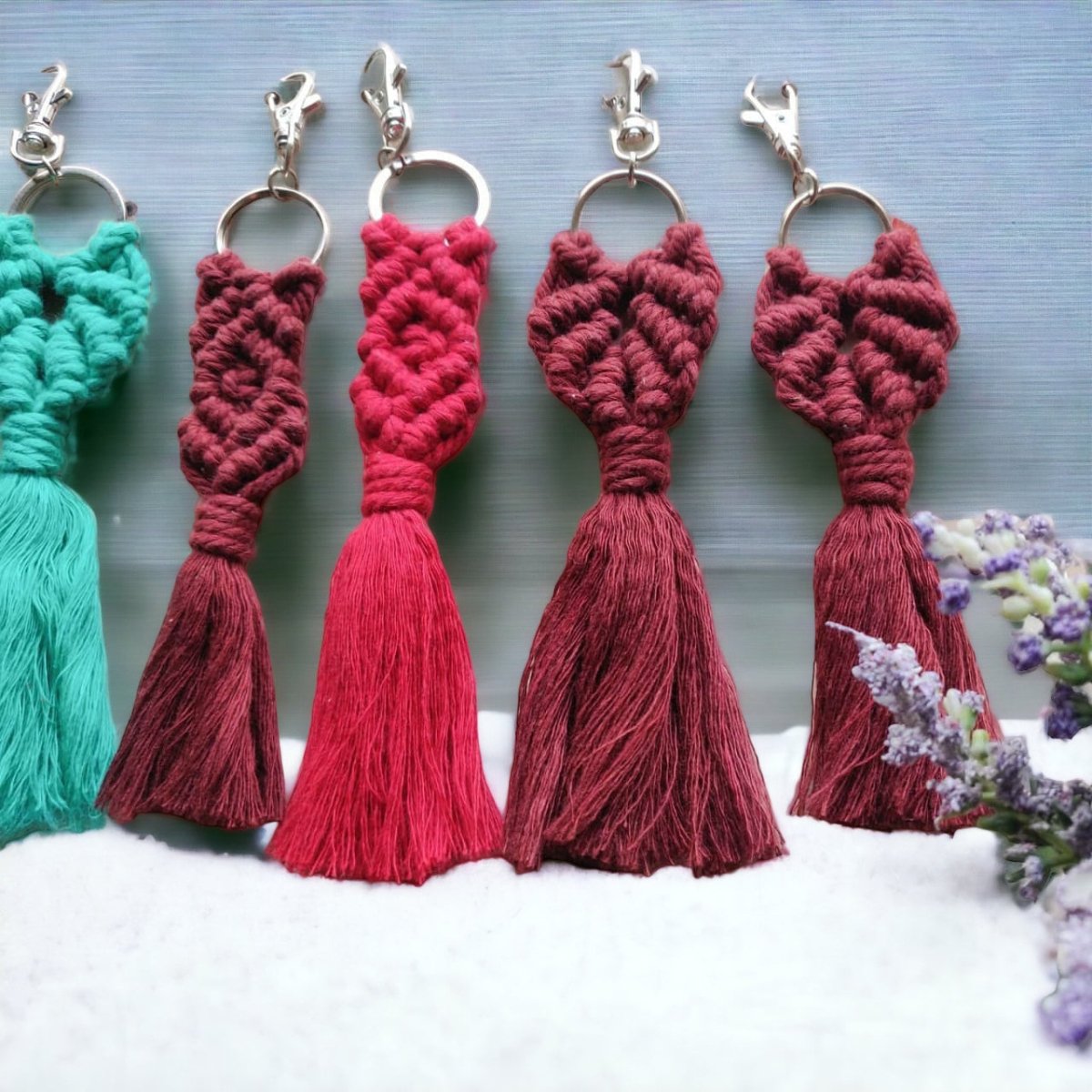 Boho Macrame Keychain Braided - Kreate- Keychains