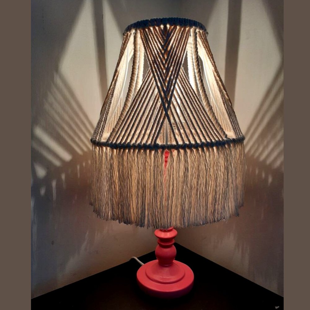 BoHo Macrame Lamp Shade - Kreate- Lamps