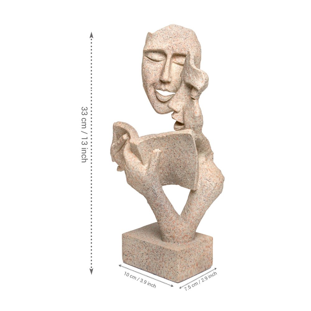 Book-Face Statue (Modern-Art) - Kreate- Showpieces