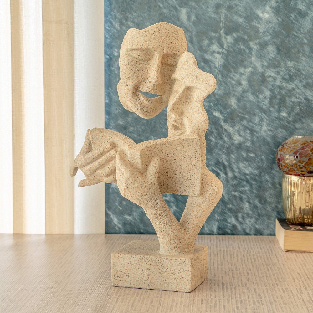 Book-Face Statue (Modern-Art) - Kreate- Showpieces