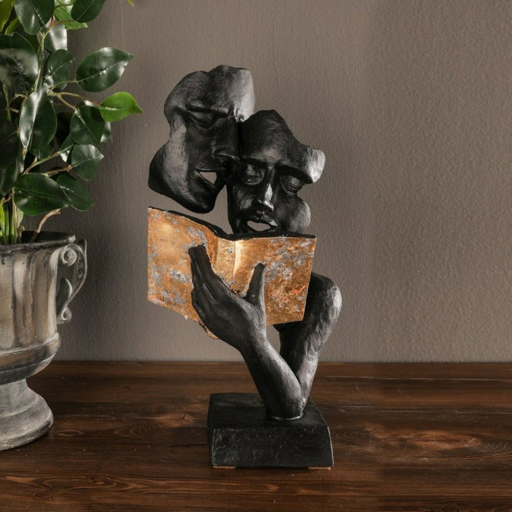 Book-Faces Statue (Modern-Art) - Kreate- Showpieces
