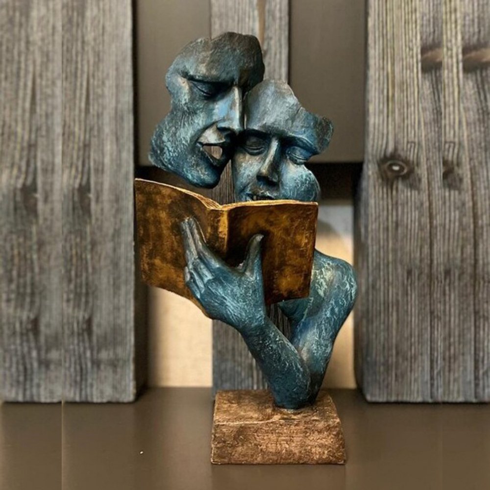 Book-Faces Statue (Modern-Art) - Kreate- Showpieces