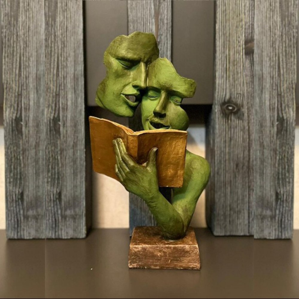 Book-Faces Statue (Modern-Art) - Kreate- Showpieces
