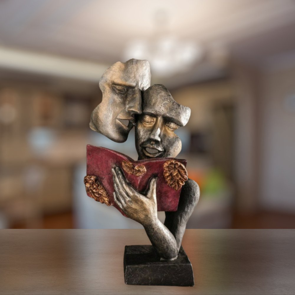 Book-Faces Statue (Modern-Art) - Kreate- Showpieces