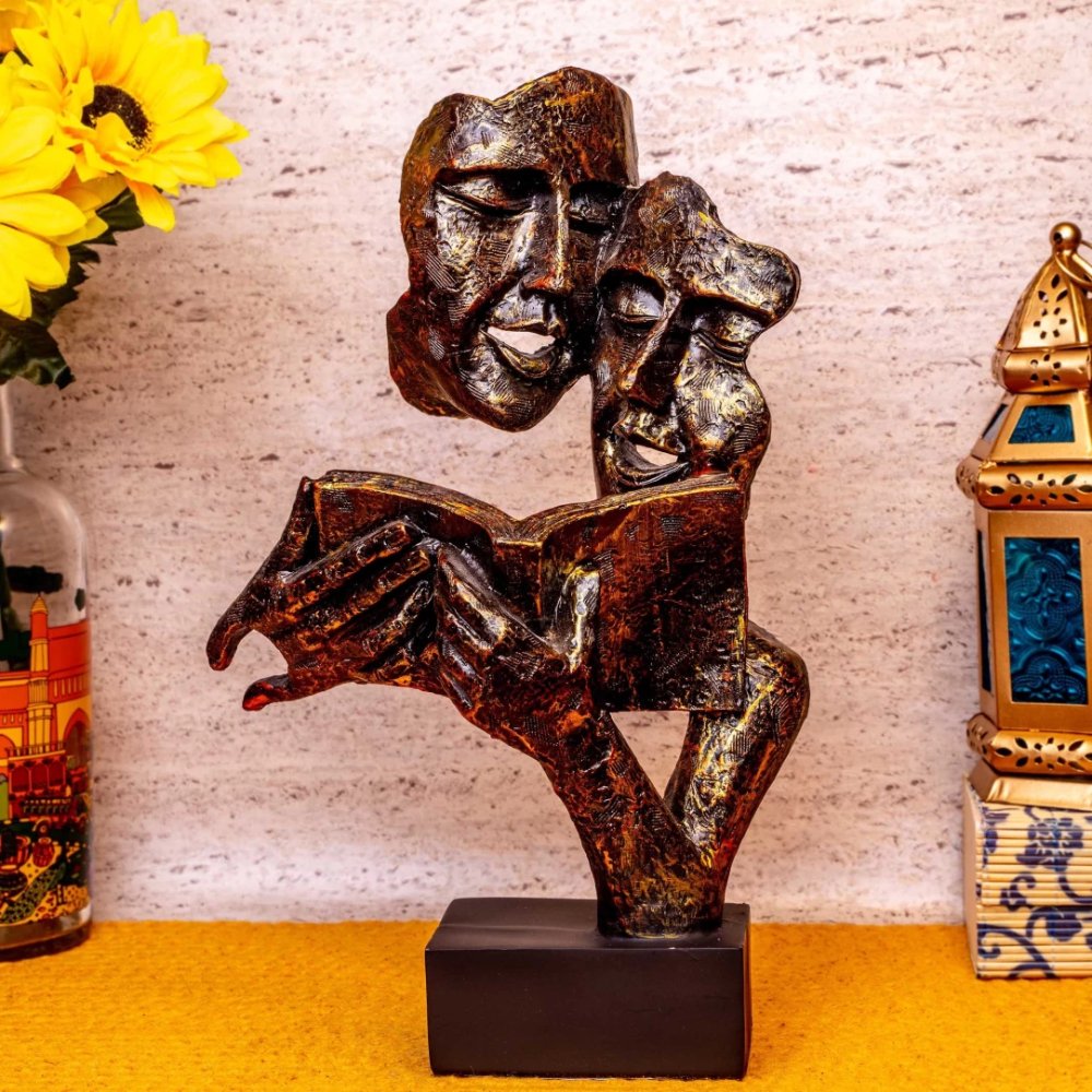 Book-Faces Statue (Modern-Art) - Kreate- Showpieces