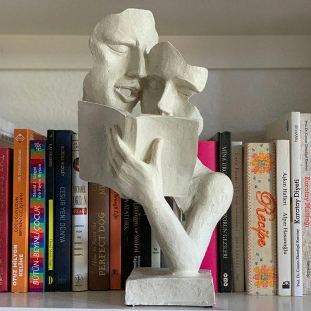 Book-Faces Statue (Modern-Art) - Kreate- Showpieces