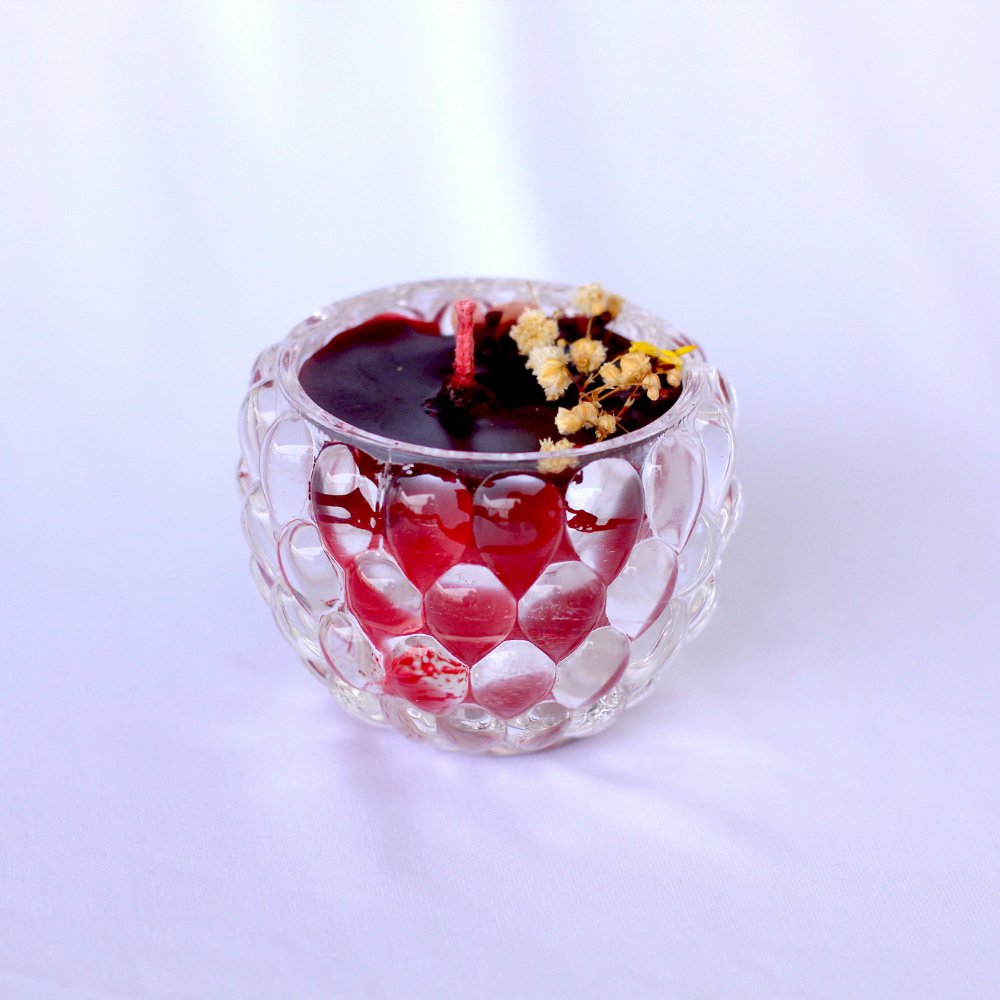 Botanical Designer Candle: Red Wine - Kreate- Candles & Holders