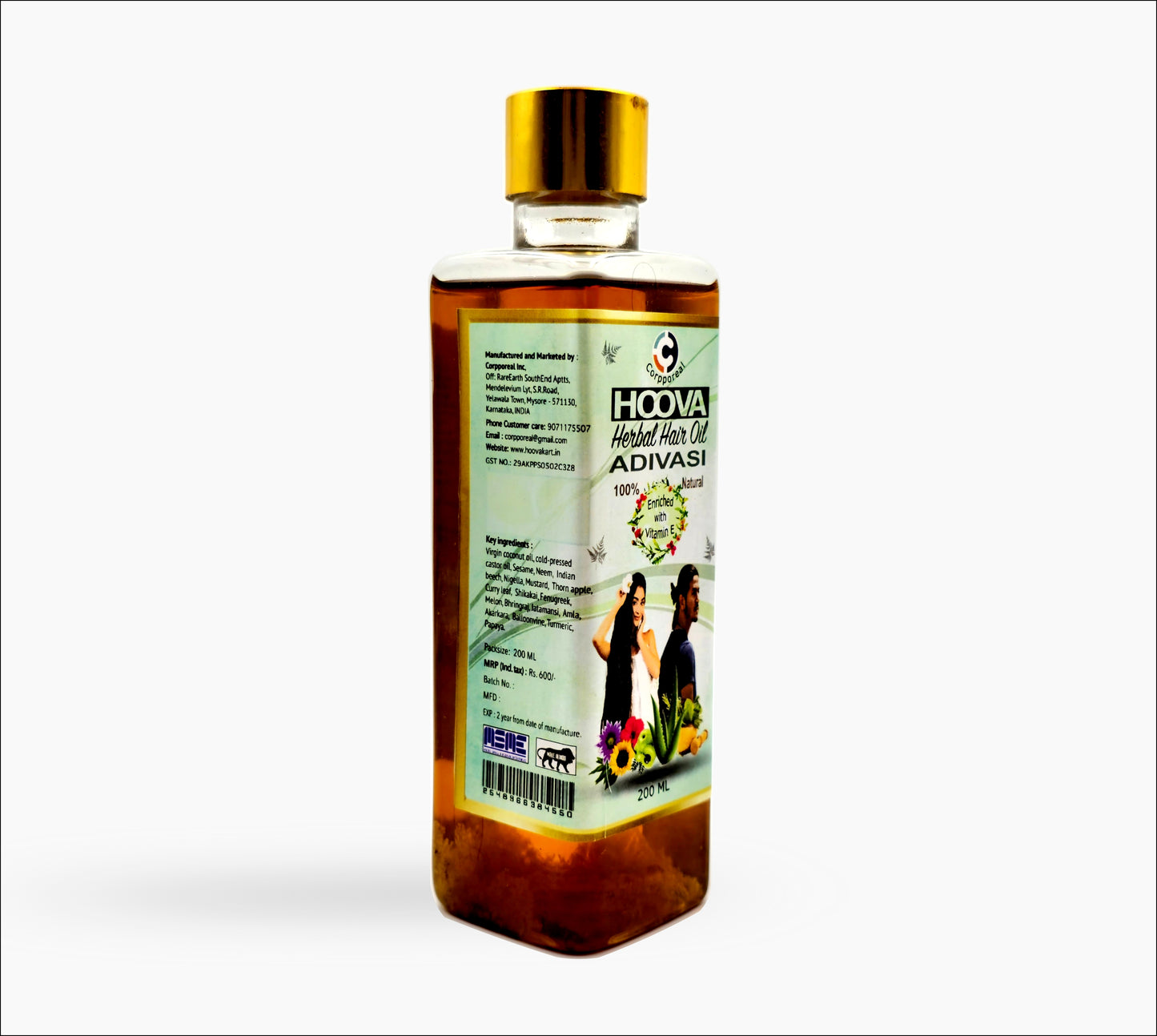 HOOVA Adivasi Herbal Hair Oil (200ml)