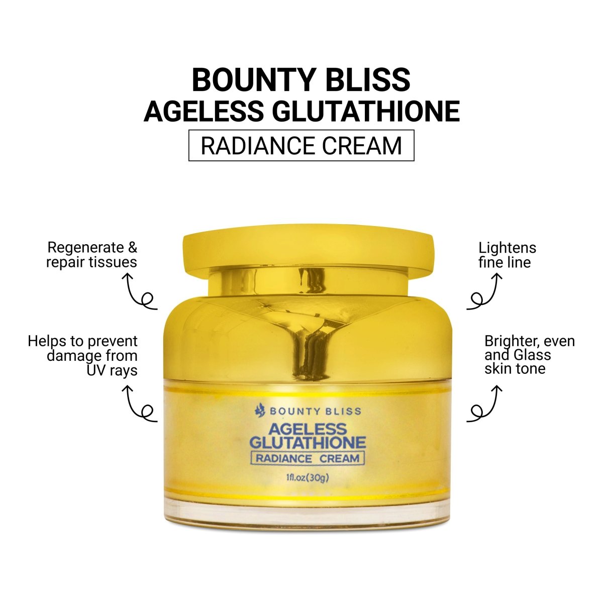 Bounty Bliss Ageless Glutathione Radiance Cream - Kreate- Face