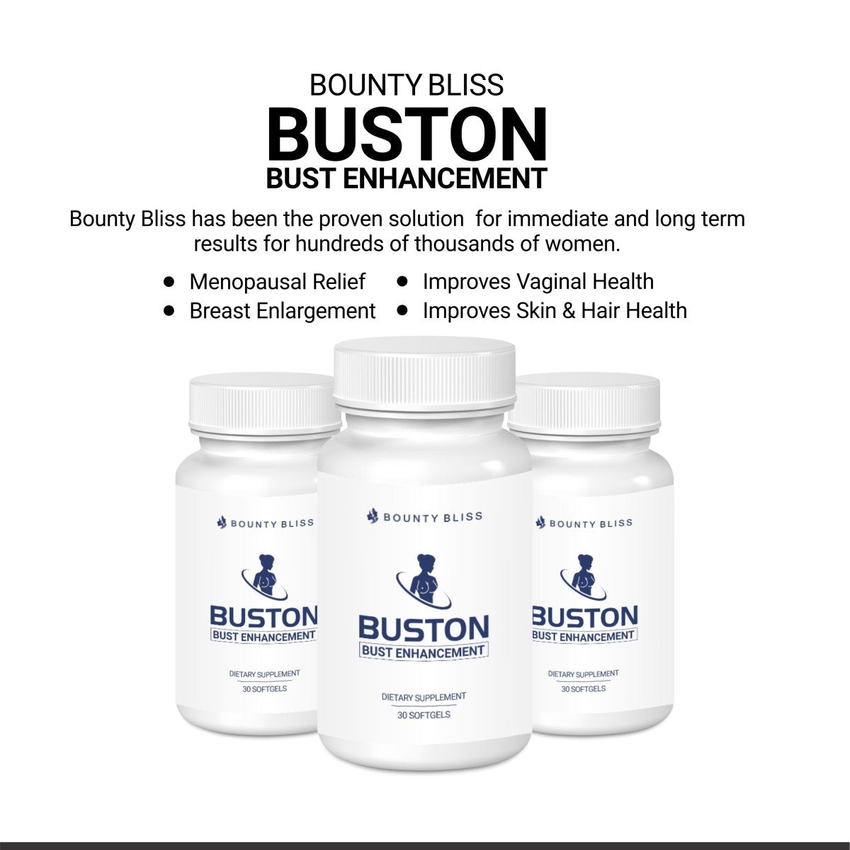 Bounty Bliss BUSTON Breast Enlargement Softgels - Kreate- Women Hygiene