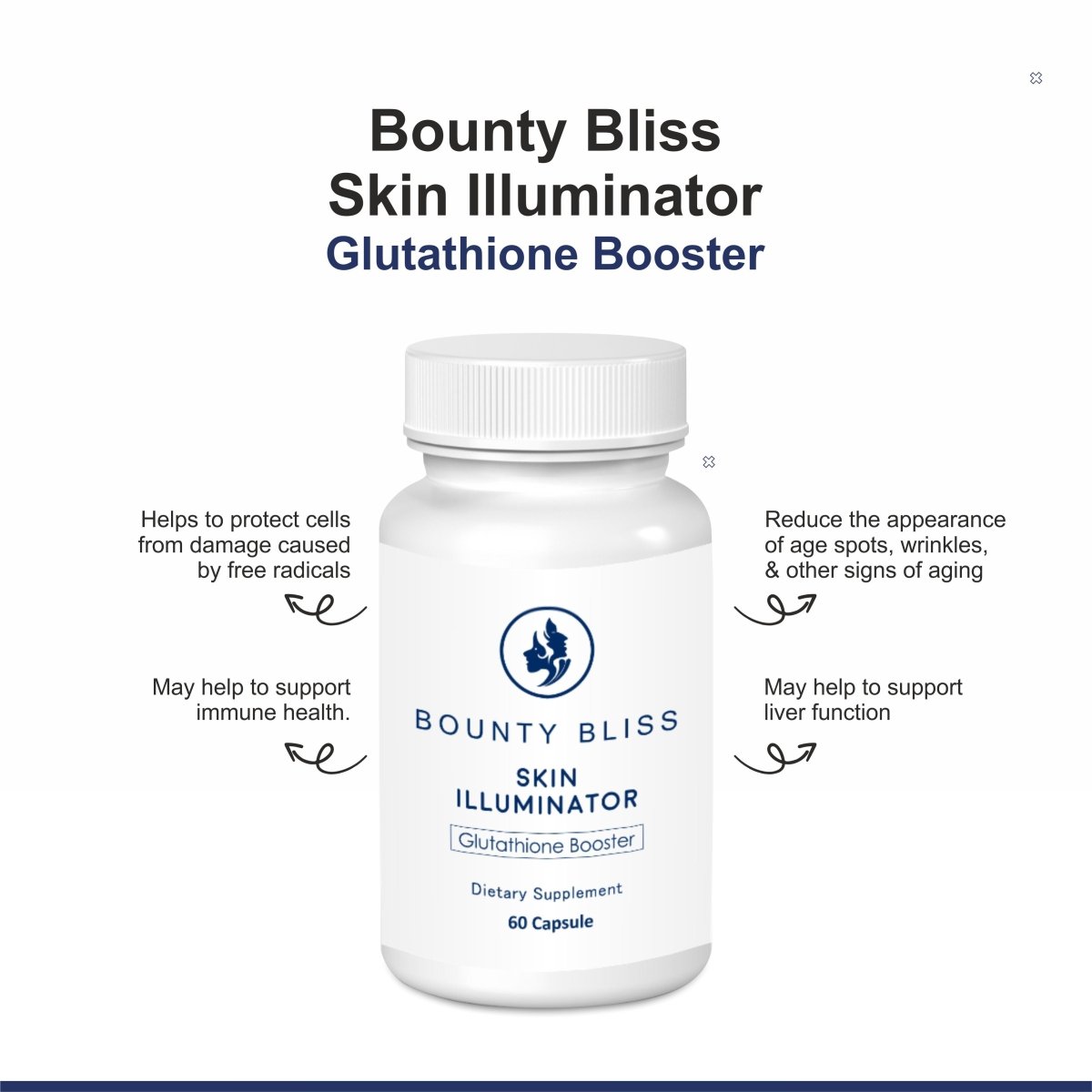 Bounty Bliss Skin Illuminator 60 Capsules - Kreate- Women Hygiene