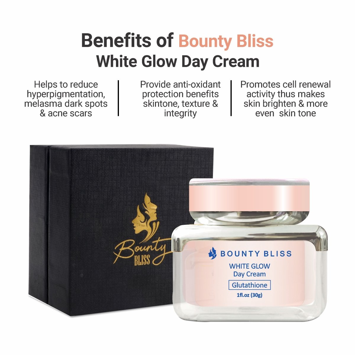 Bounty Bliss White Glow Day Cream-30g - Kreate- Face