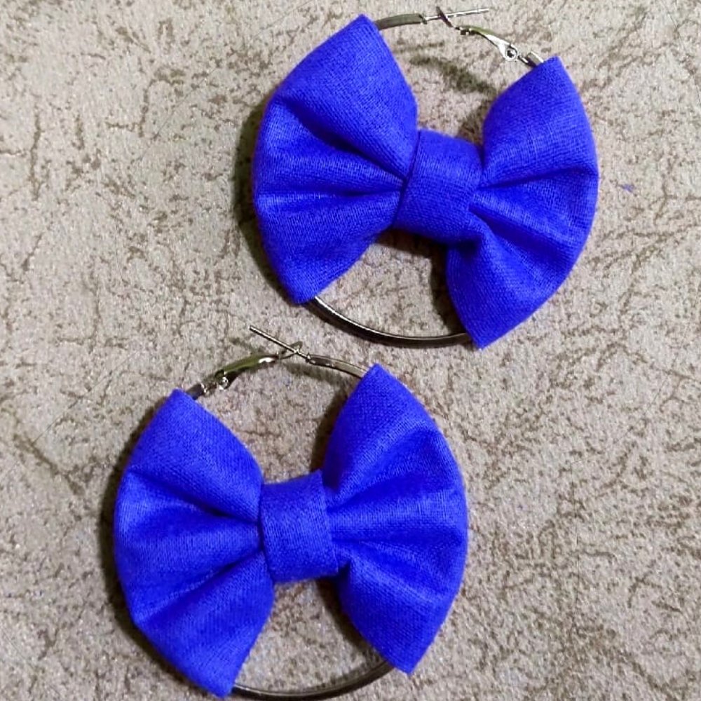Bow Hoop Earring - Kreate- Earrings