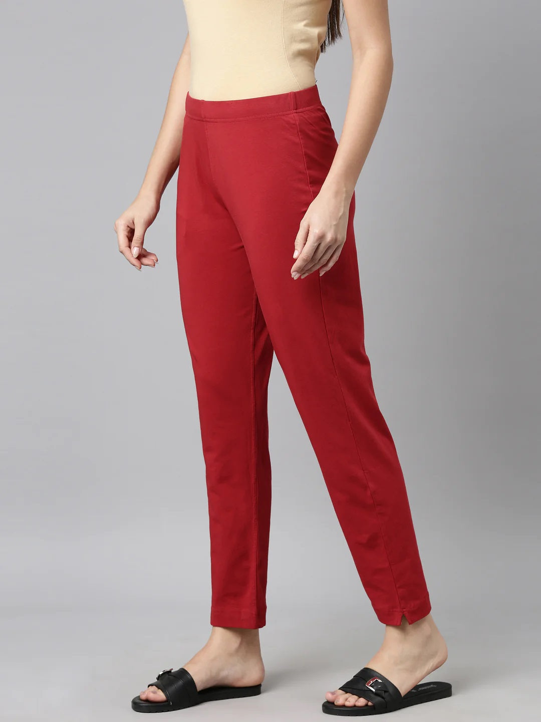 Pranti Ankle Red Leggings