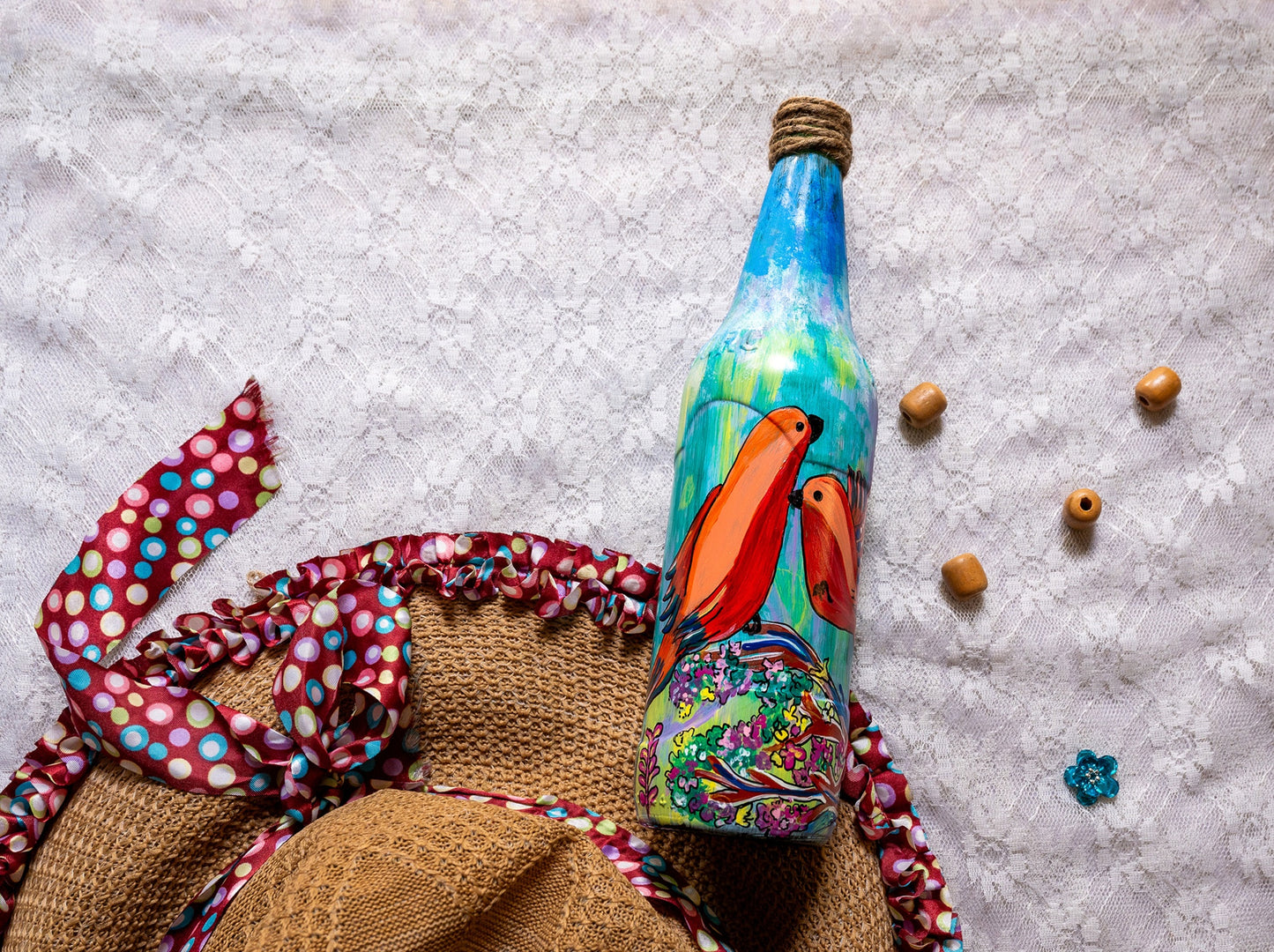 Happy Chirps Decorative Bottle