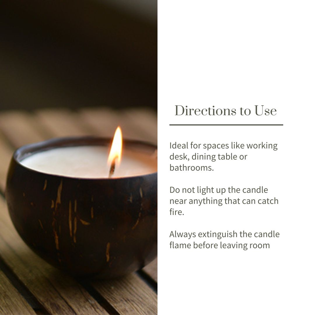 Ecotyl Coconut Shell Vegan Soy Wax Candle (Lavender) (150g)