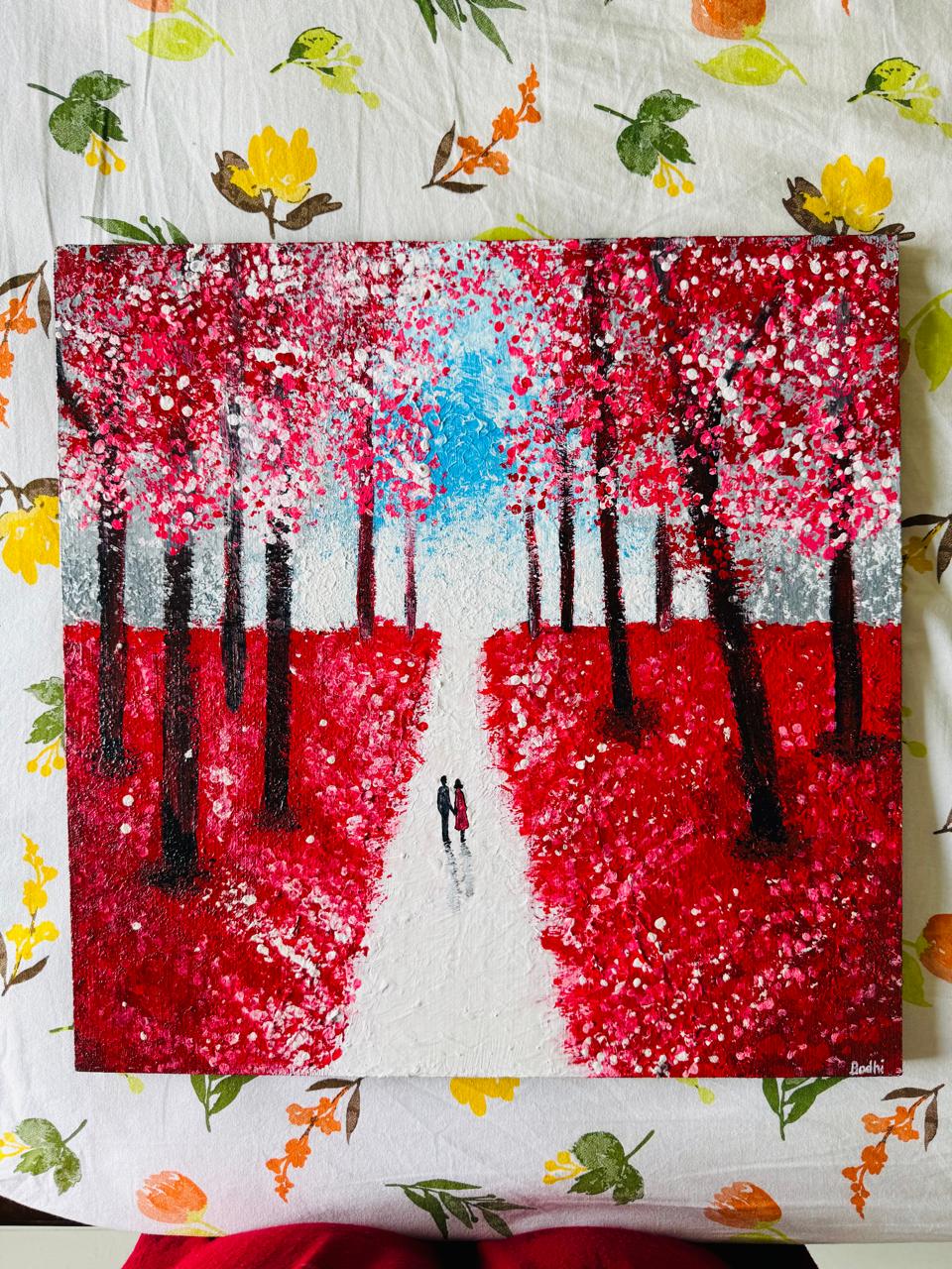 3D Couple Acrylic Painting
