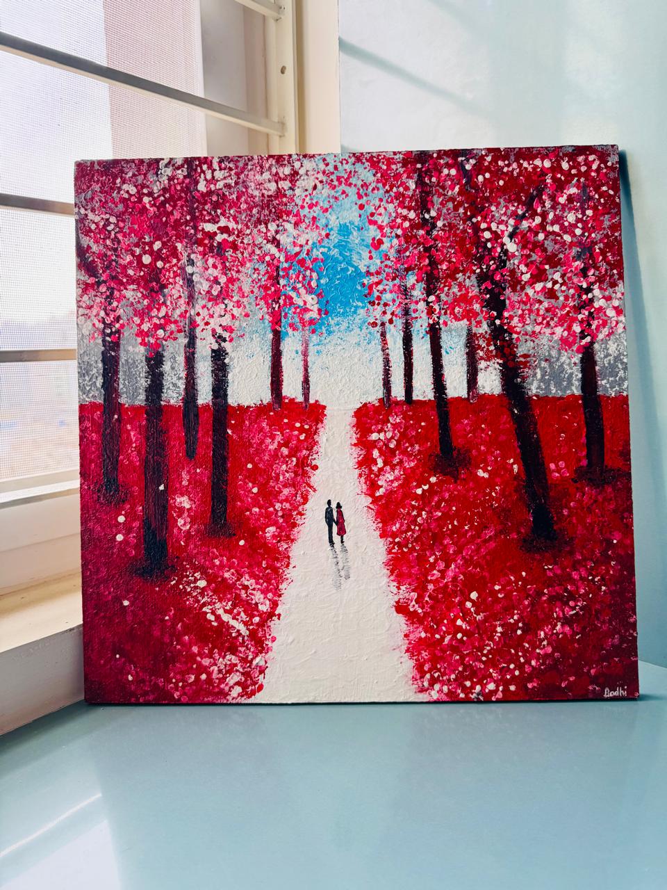 3D Couple Acrylic Painting
