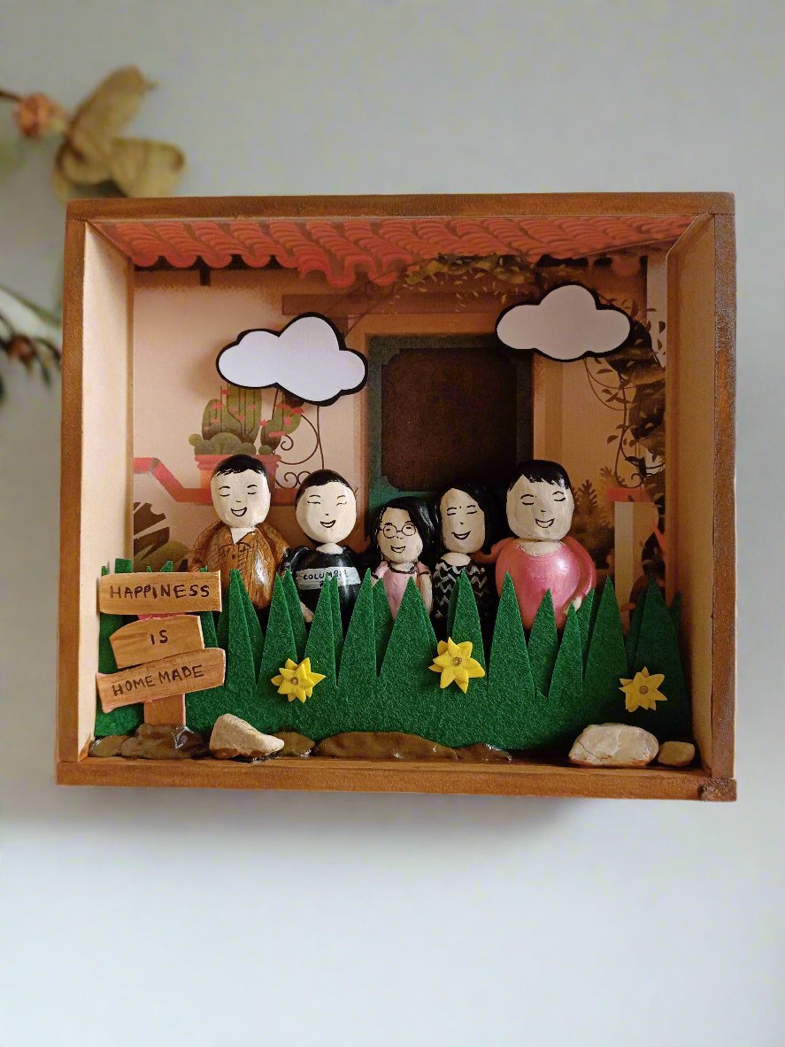 Rainvas Custom Family Pebble Art | Housewarming & Gift for Parents