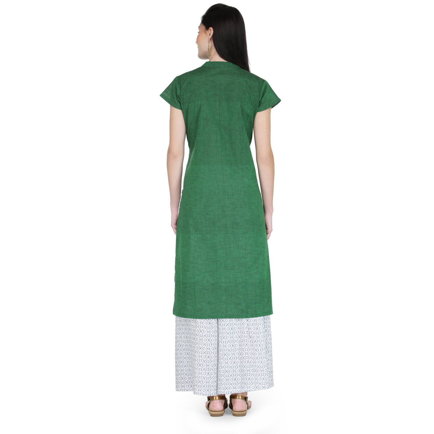 Dark Green Cotton Kurta
