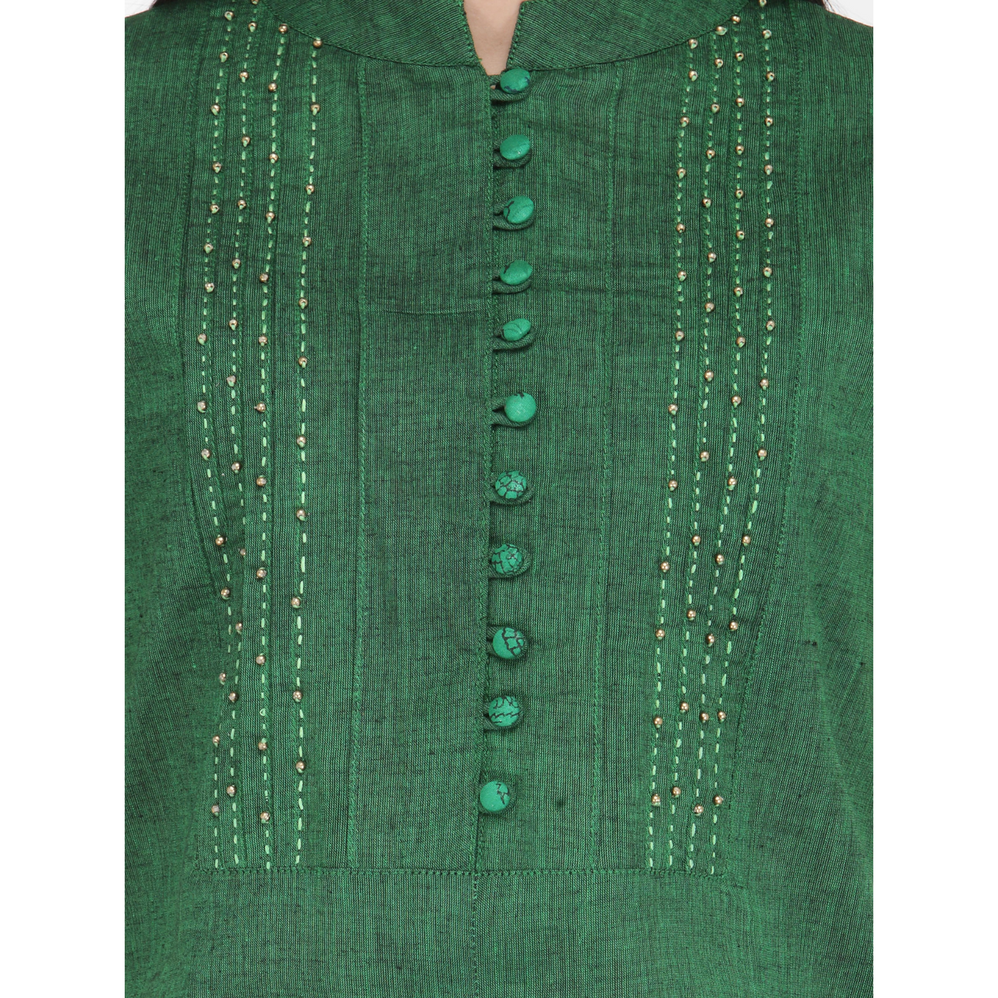 Dark Green Cotton Kurta