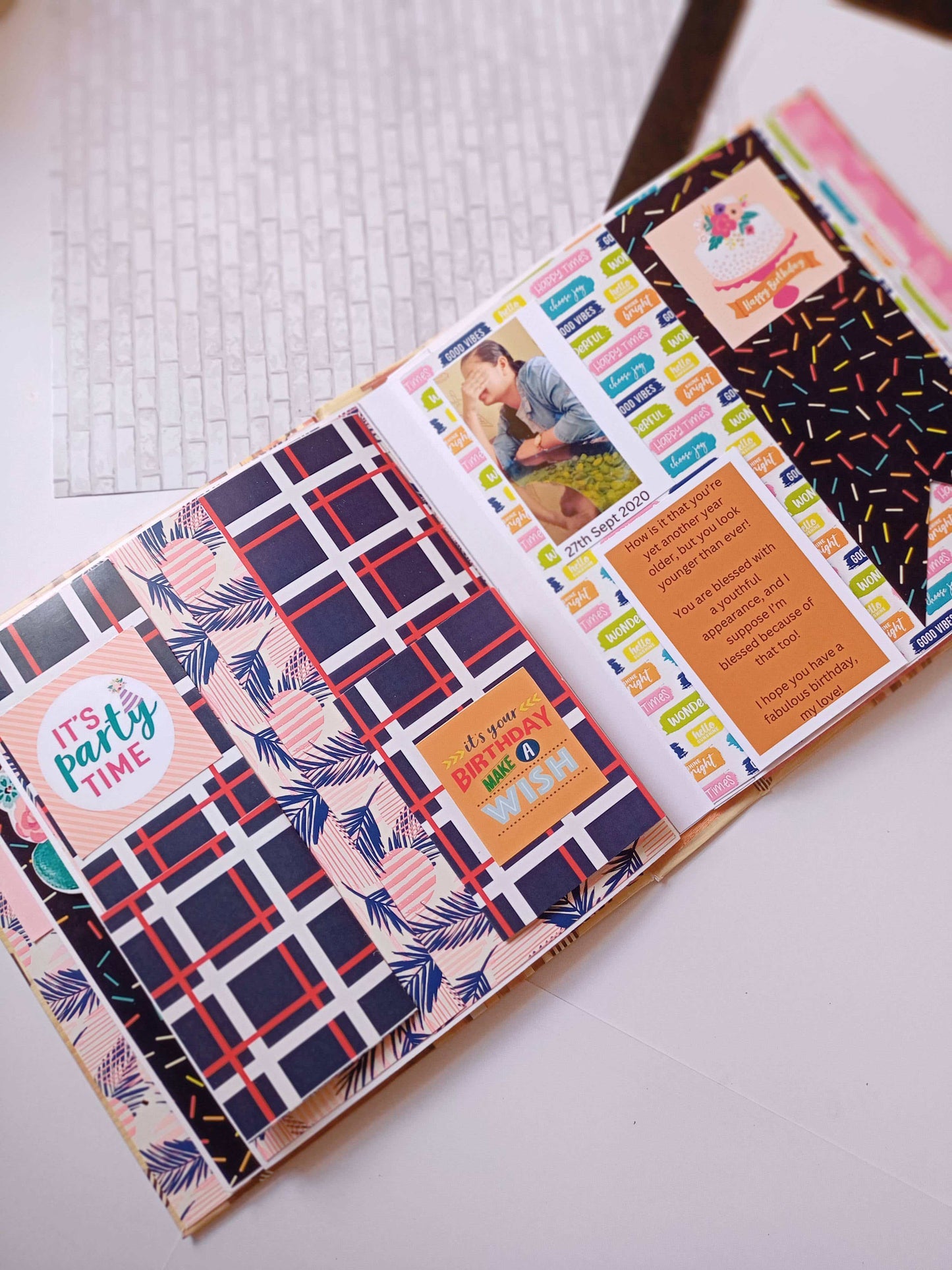 
                  
                    Colorful personalised birthday scrapbook for him, her and kids
                  
                