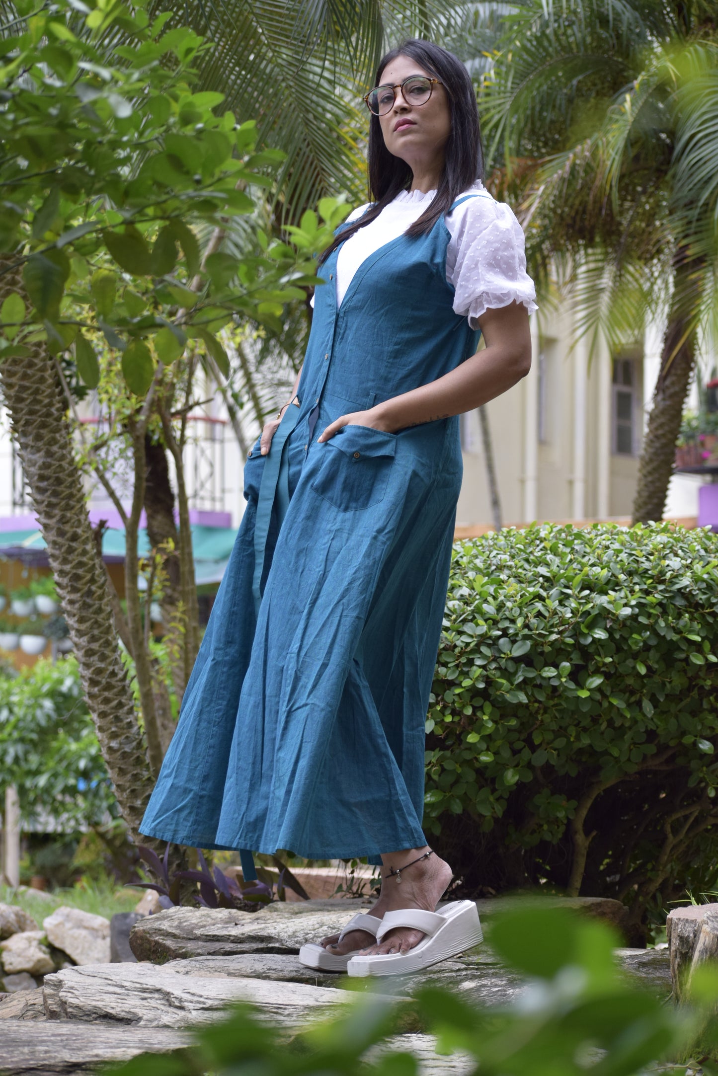 VALENTINE FLAME II Indo Western Flared Cotton Casual Wear / Summer Dress / Party Wear for celebrating Occasion with family and Friends