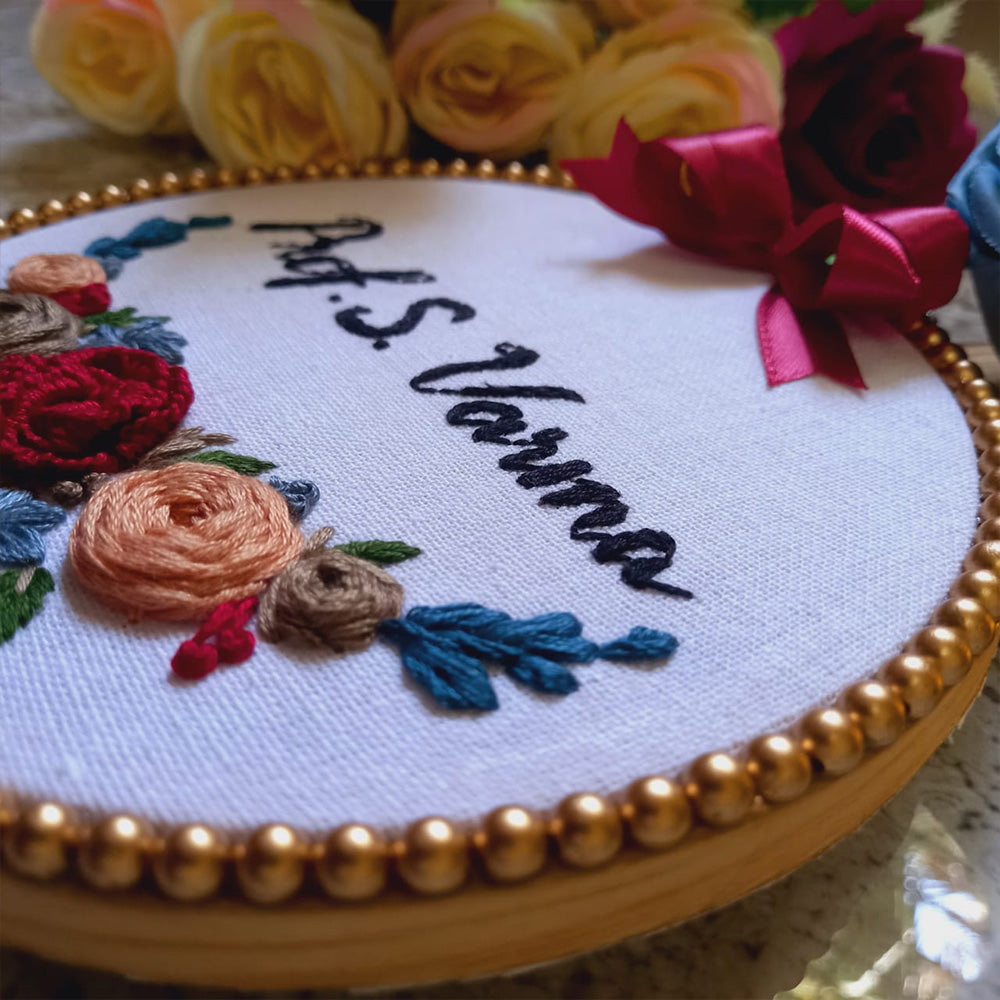 Embroidery Name Hoop Art