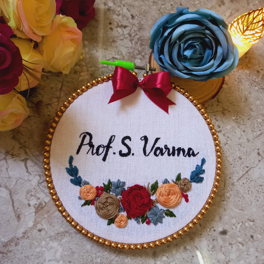 Embroidery Name Hoop Art