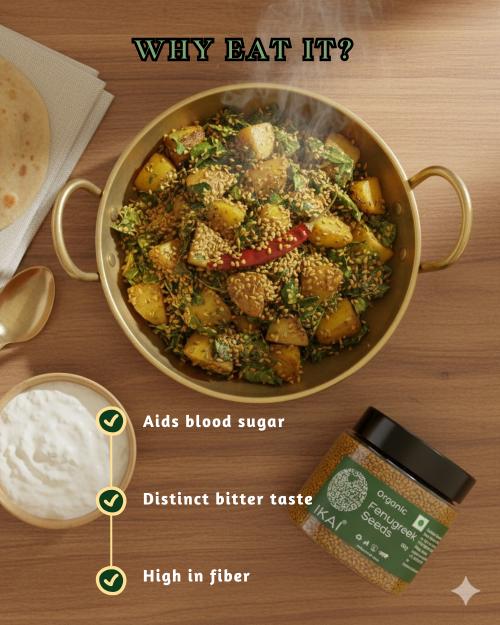 Organic Fenugreek Seeds | Methi Seeds | Pure | Spice | 90g