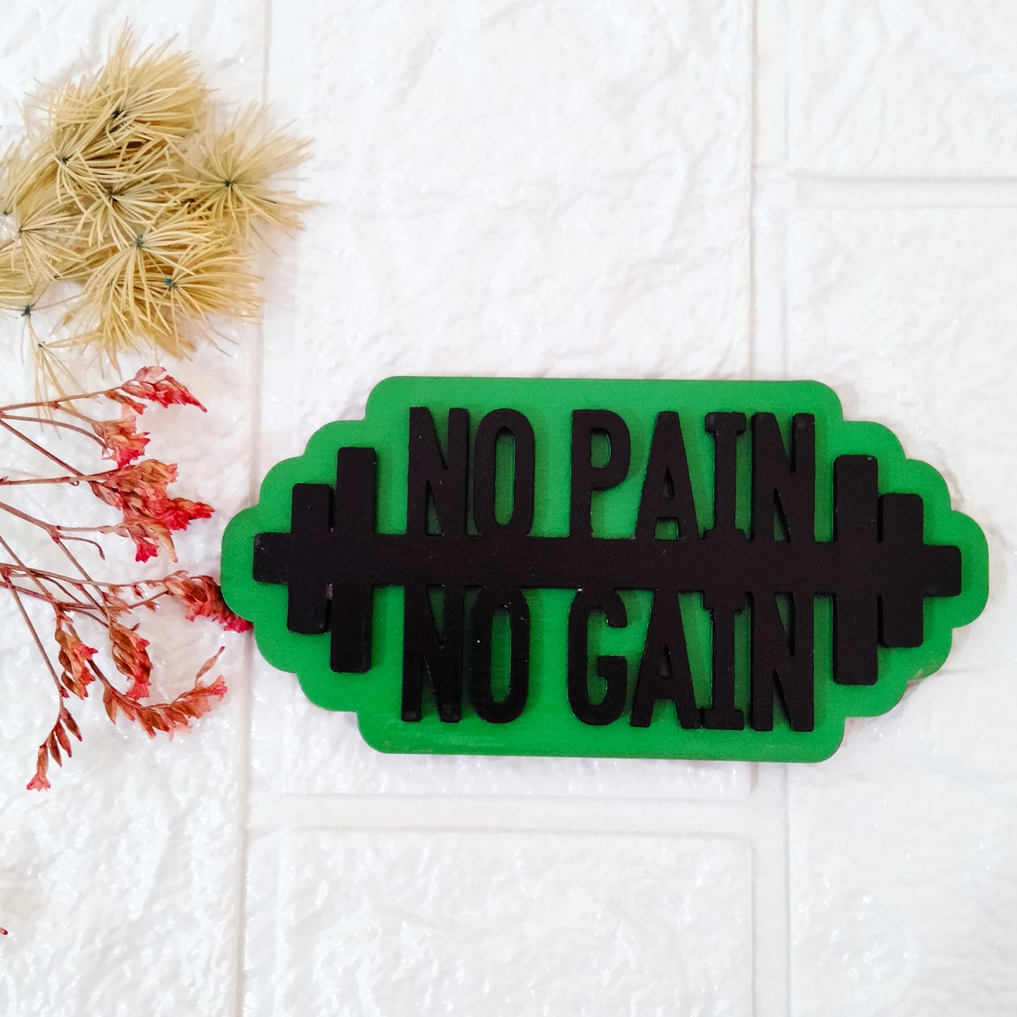 No Pain No Gain Fridge Magnet