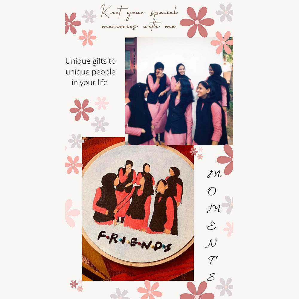 Friendship Embroidery Hoop Art