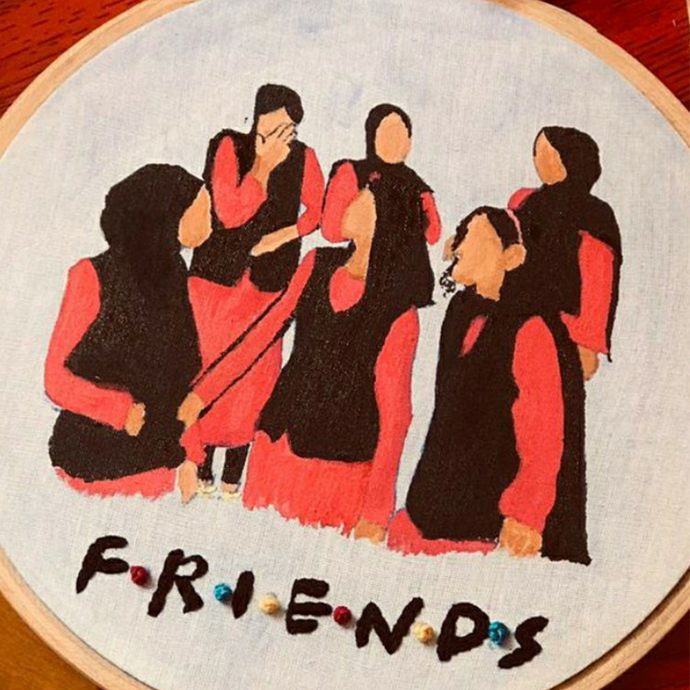 Friendship Embroidery Hoop Art