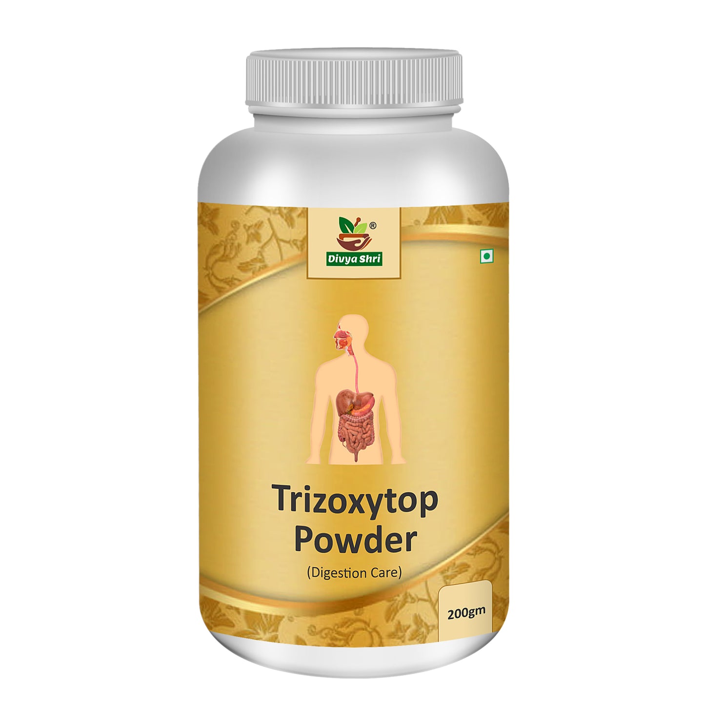 Divya Shri Trizoxytop Powder Effective Relief From Constipation Ayurvedic Powder for Kabz, Gastric, & Acidity Natural Ingredients Improves Digestion & Regulates Bowel Movement, Ayurvedic Colon Cleanser (200gm)
