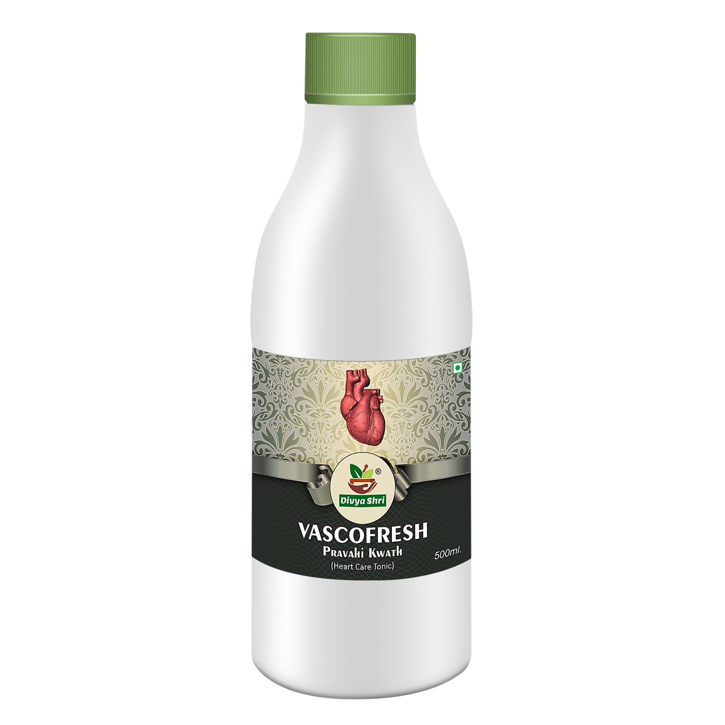 Divya Shri Vascofresh Syrup | Heart Care | Supports Heart Health | Ayurvedic & Herbal Product | No Added Flavour or Colour (500ml Bottle)
