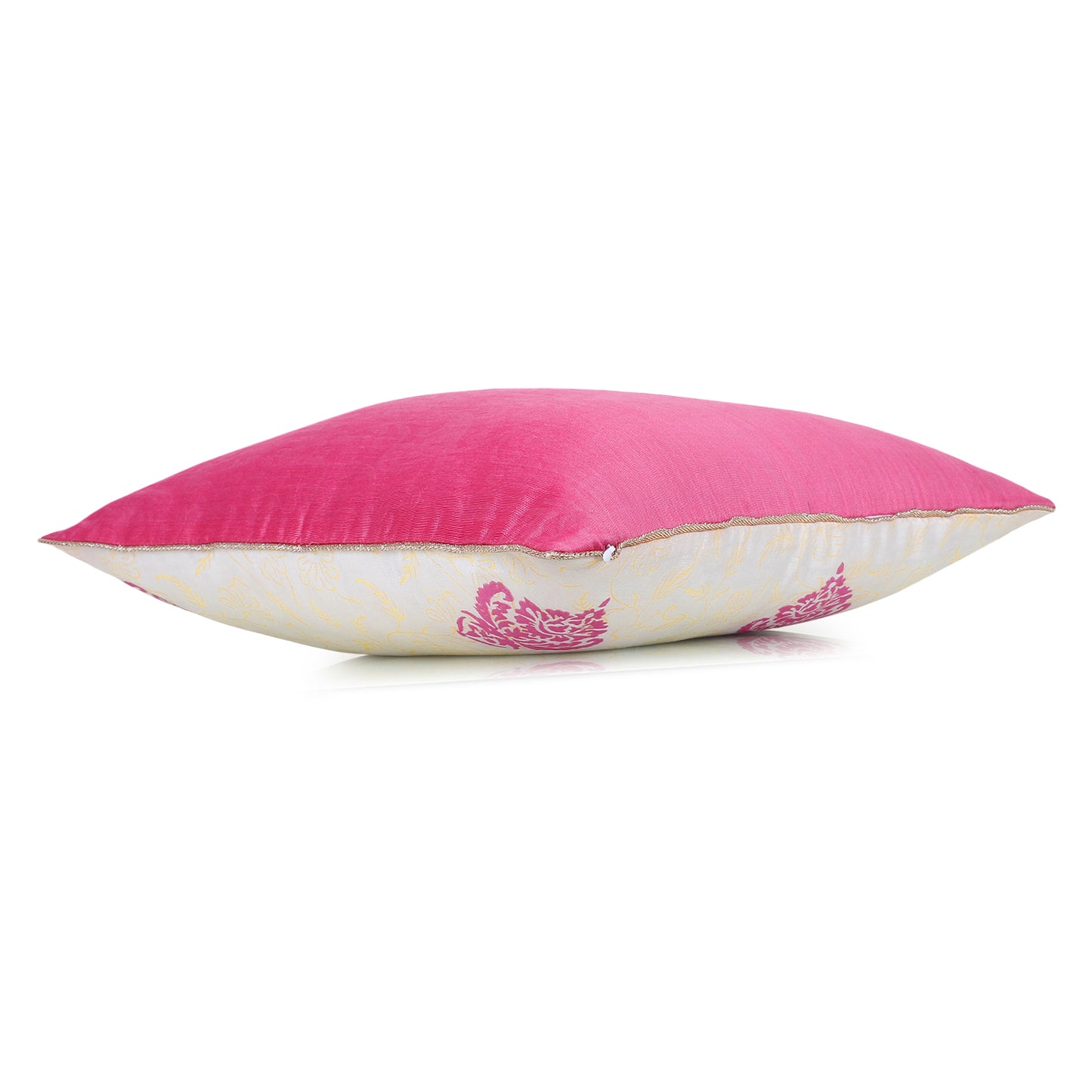 Ivory Pink Block Printed Reversible Cushion Cover (Set of 2pcs)