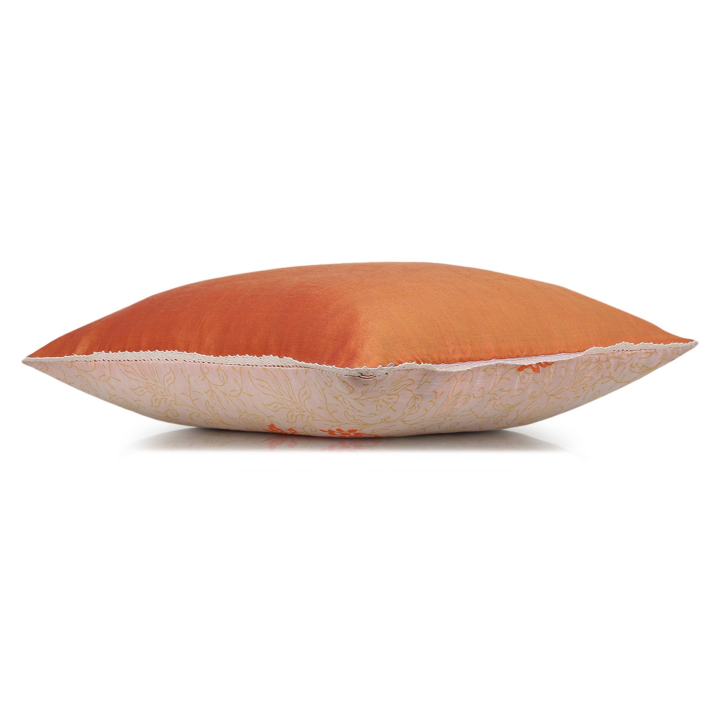 Ivory orange Block Printed Reversible Cushion Cover (Set of 2pcs)