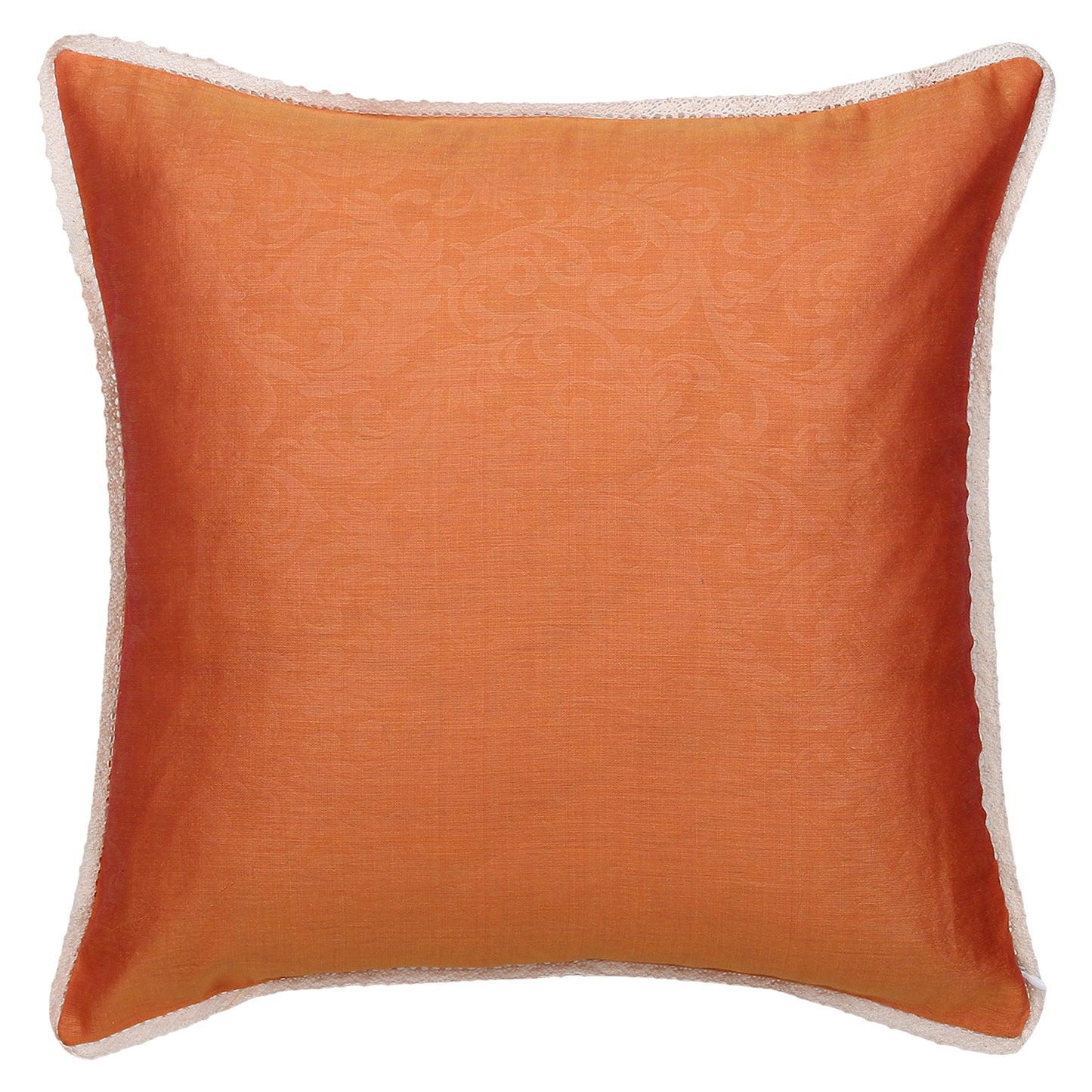 Ivory orange Block Printed Reversible Cushion Cover (Set of 2pcs)