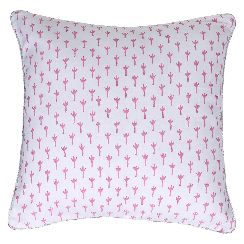 
                  
                    Pink Green Block printed Reversible Cushion Cover (Set of 2pcs)
                  
                