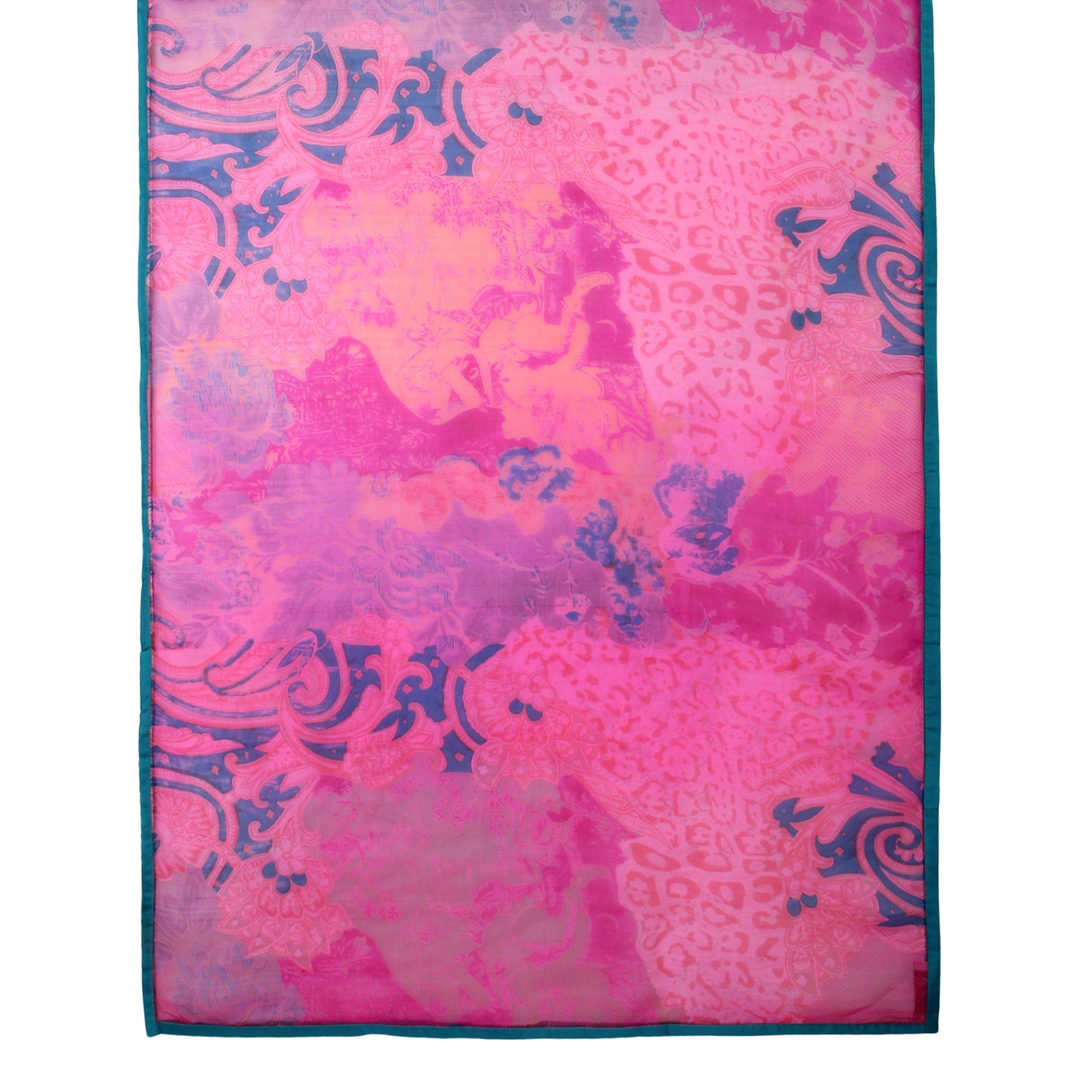 Pink Silk Chanderi Abstract Print Stole