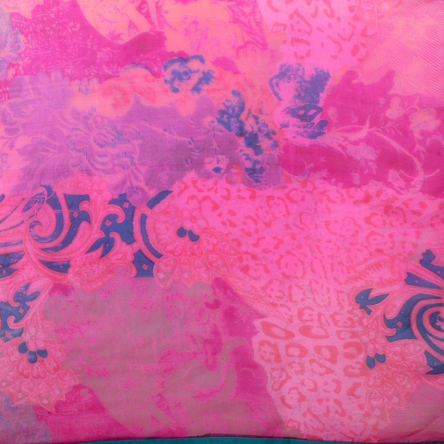 Pink Silk Chanderi Abstract Print Stole