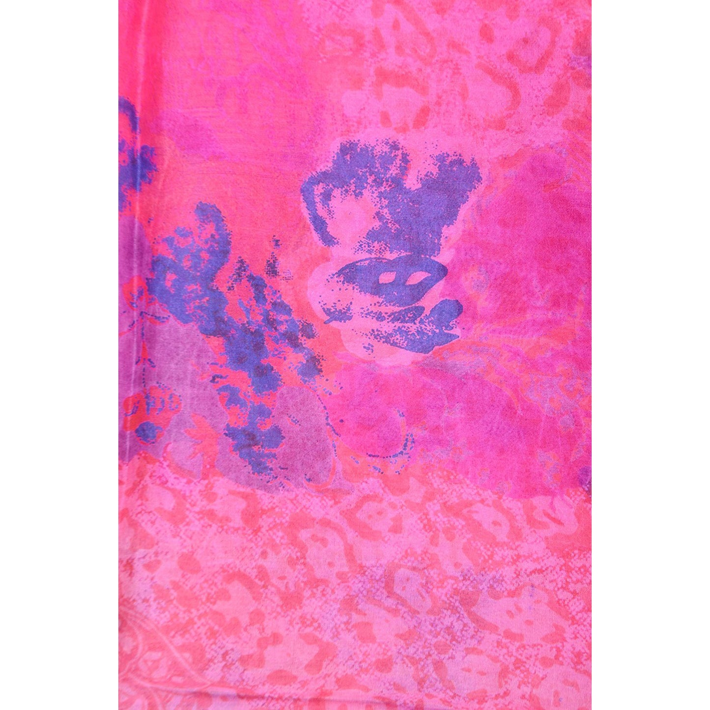 Pink Silk Chanderi Abstract Print Stole