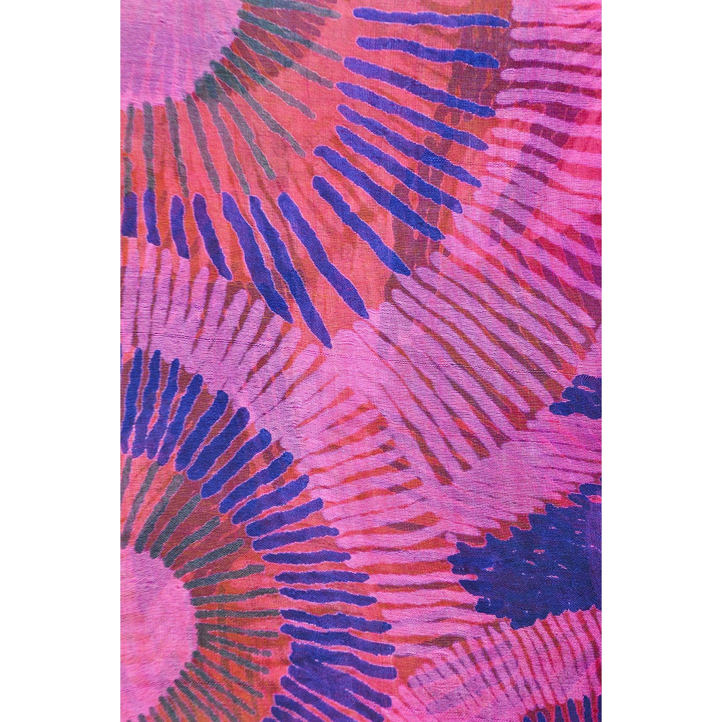 Pink Silk Print Stole