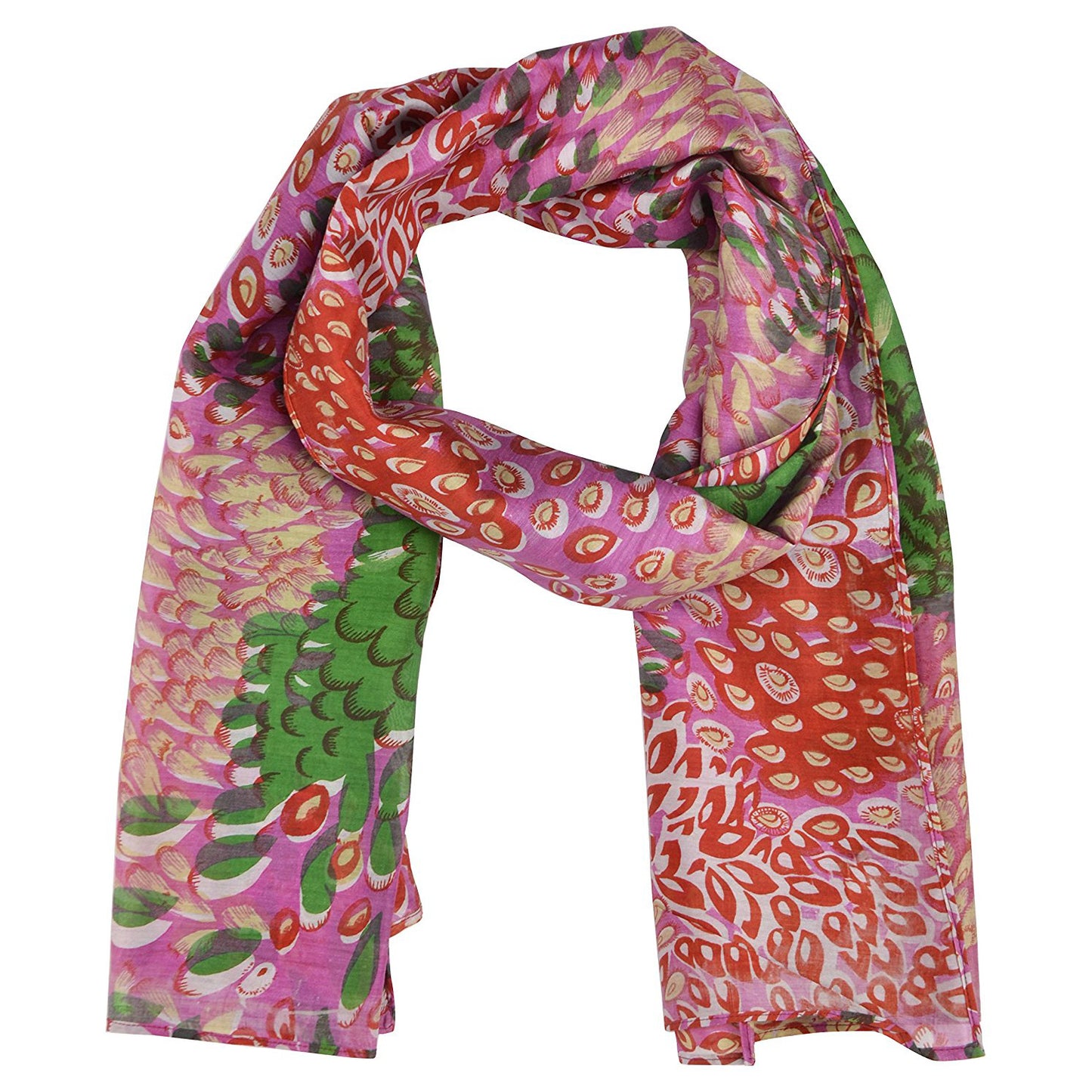 Multicolor Abstarct Print Cotton Silk Stole